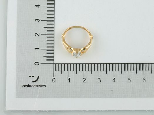 anillo oro 18k con circonita 