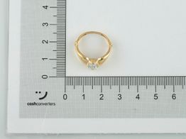 anillo oro 18k con circonita 