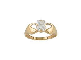 anillo oro 18k con circonita 
