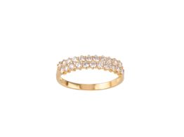 anillo oro 18k con circonita 