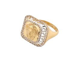 anillo oro 18k con circonita 