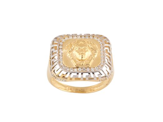 anillo oro 18k con circonita 