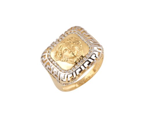 anillo oro 18k con circonita 