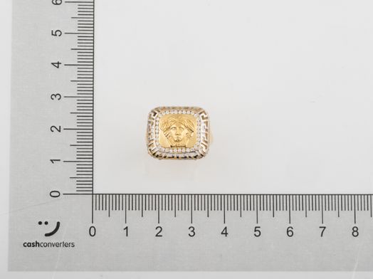 anillo oro 18k con circonita 