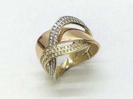 anillo oro 18k con circonita 