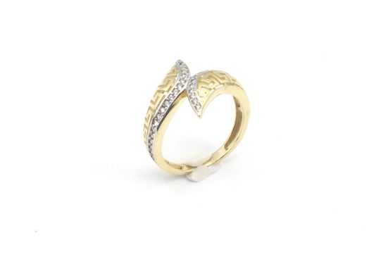 anillo oro 18k con circonita 