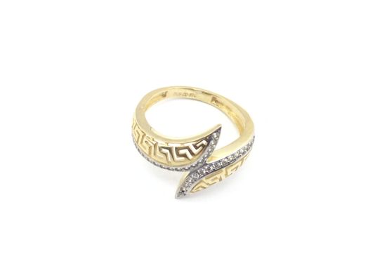 anillo oro 18k con circonita 