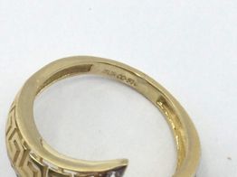 anillo oro 18k con circonita 