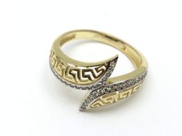 anillo oro 18k con circonita 