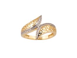 anillo oro 18k con circonita 