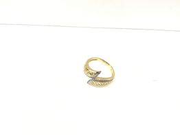 anillo oro 18k con circonita 