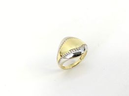 anillo oro 18k con circonita 