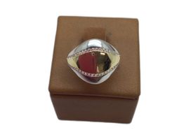 anillo oro 18k con circonita 