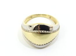 anillo oro 18k con circonita 