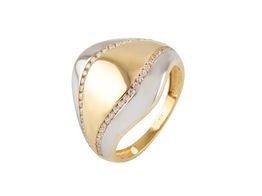 anillo oro 18k con circonita 