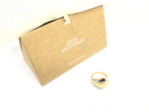 anillo oro 18k con circonita 