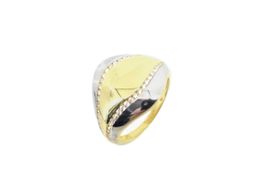 anillo oro 18k con circonita 
