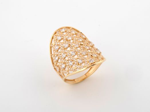 anillo oro 18k con circonita 