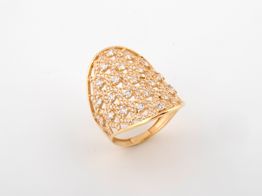 anillo oro 18k con circonita 