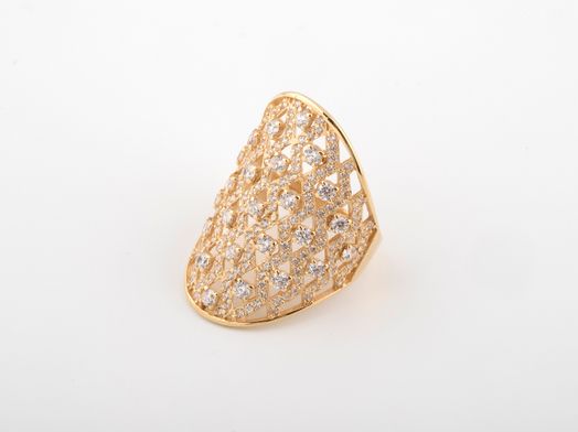 anillo oro 18k con circonita 