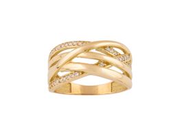 anillo oro 18k con circonita 