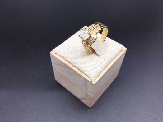 anillo oro 14k con diamante 
