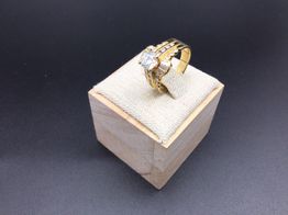 anillo oro 14k con diamante 