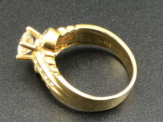 anillo oro 14k con diamante 