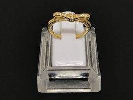 anillo oro 14k con circonita 