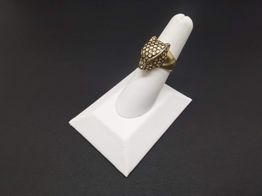 anillo oro 18k con circonita 