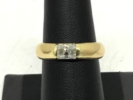 anillo oro 18k con diamante 