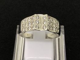 anillo oro 18k con circonita 