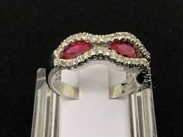 anillo oro 18k con circonita 