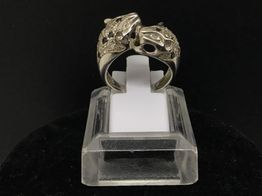 Anillo Oro 18k Con Circonita,zafiro