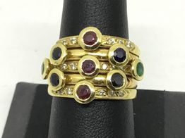 anillo oro 18k con diamante 