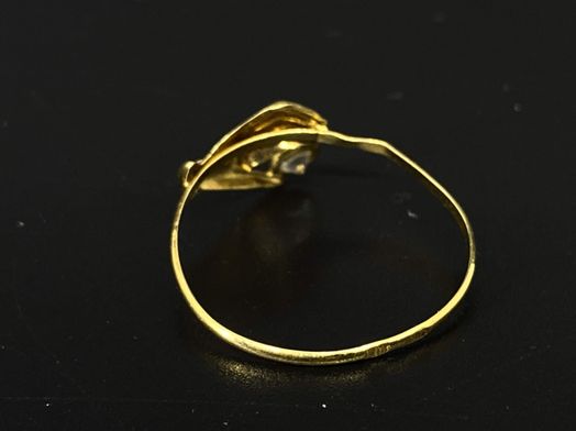 anillo oro 18k con circonita 