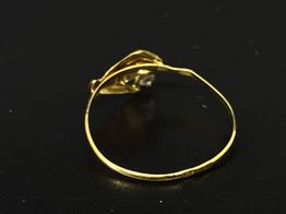 anillo oro 18k con circonita 