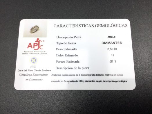 anillo oro 14k con diamante 