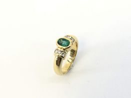 anillo oro 18k con diamante 