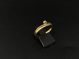 anillo oro 18k con circonita 