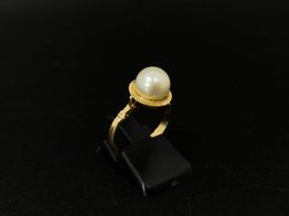 anillo oro 18k con circonita 