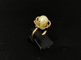anillo oro 18k con circonita 