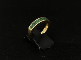 anillo oro 18k con circonita 