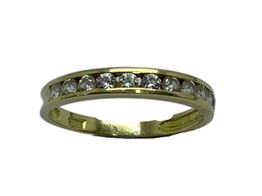 anillo oro 18k con circonita 