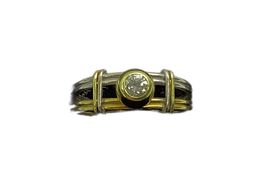 anillo oro 18k con diamante 
