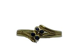 anillo oro 18k con zafiro 