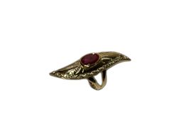 anillo oro 18k con circonita,rubi 