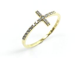 anillo oro 18k con circonita 