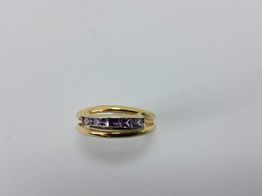 anillo oro 18k con circonita 