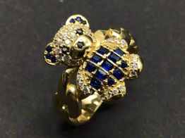 anillo oro 18k con circonita 